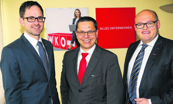 Michael Pecherstorfer, Hans Moser und Laurenz Pöttinger (WKO) Foto: Maringer