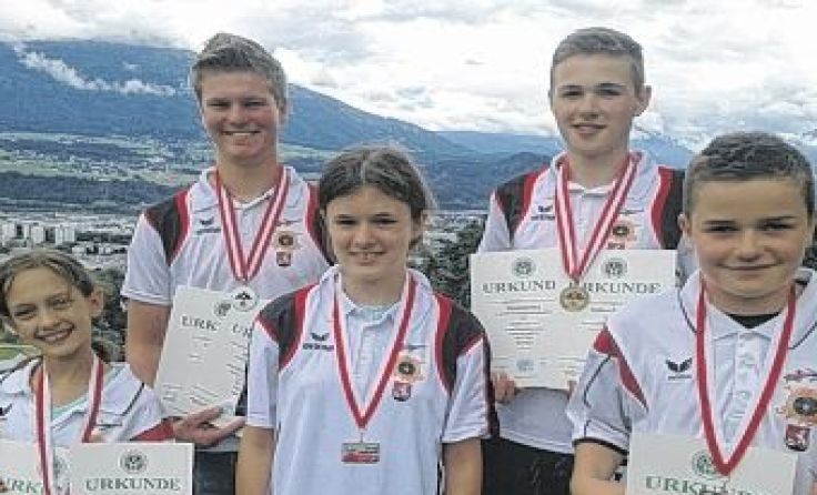 Die jungen Perger Schützen holten in Tirol jede Menge Medaillen. 