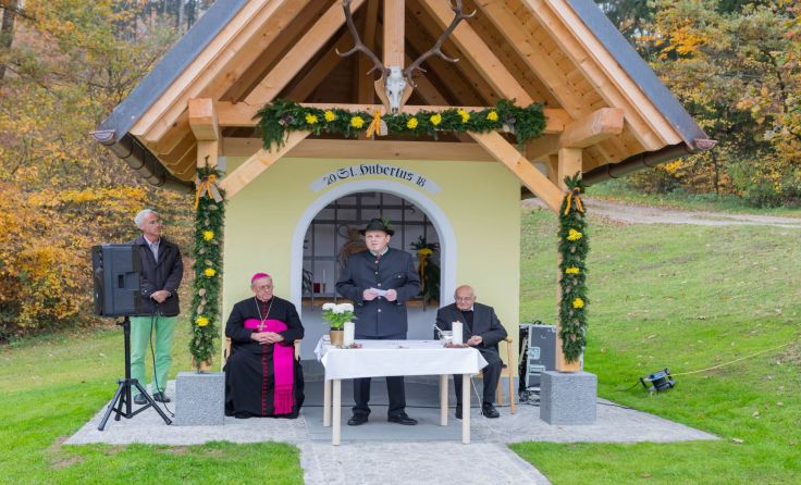 Die neue Hubertus-Kapelle wurde am Samstag ihrer Bestimmung übergeben. Foto: David Kastner 