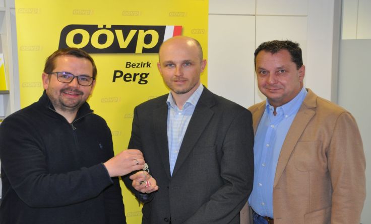 v.l.: Julian Wolfsegger,Wolfgang Langeder und Anton Froschauer. Foto: ÖVP Bezirk Perg