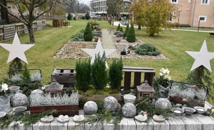 Weihnachtliches Ambiente im Baumgartenberger Pfarrgarten Foto: BGBTV/Kern 