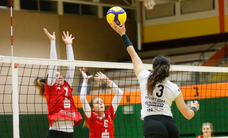 Perg (in Weiß) setzte sich gegen Hartberg mit 3:1 durch. Foto: Markus Mörwald 