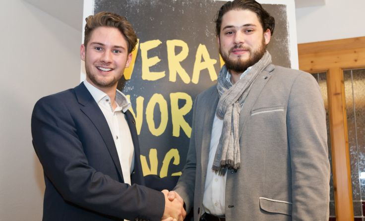 Fabian Pischinger (li.) mit seinem Vorgänger Fabio König. Foto: JVP 