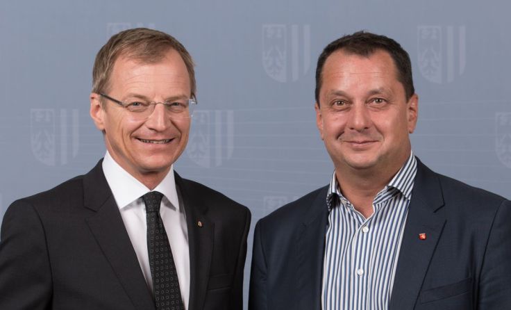 Landeshauptmann Thomas Stelzer, LAbg. Anton Froschauer. Foto: OÖVP