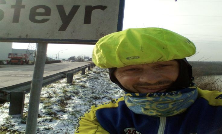 Andreas Wasner legt die Strecke Naarn - Steyr beinahe täglich mit dem Rad zurück. (Foto: Privat)