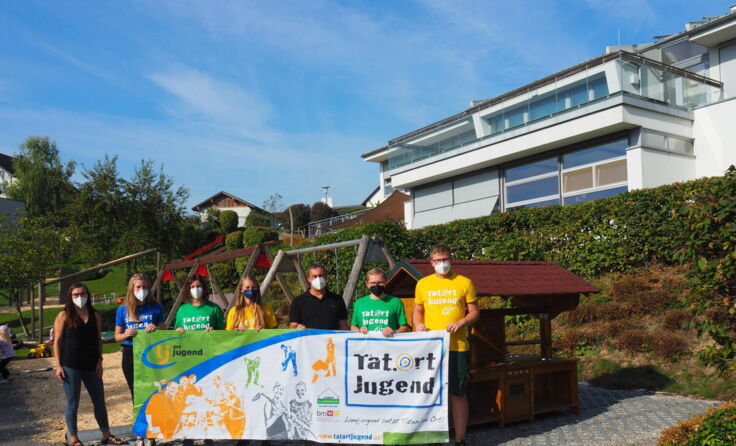 Die Landjugend-Ortsguppe Perg bei der Eröffnung der „Freiluftküche“. (Foto: Landjugend Perg)