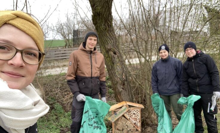 Die Landjugend Ried/Katsdorf packte bei der "Hui statt Pfui"-Aktion an. (Foto: LJ Ried/Katsdorf)