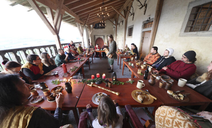 Mittelalterbankett auf Burg Clam. (Foto: FOHS 2022)