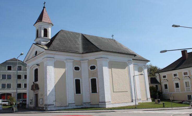 Die Dörflkirche St. Ägydi war ursprünglich als Hospiz errichtet worden.