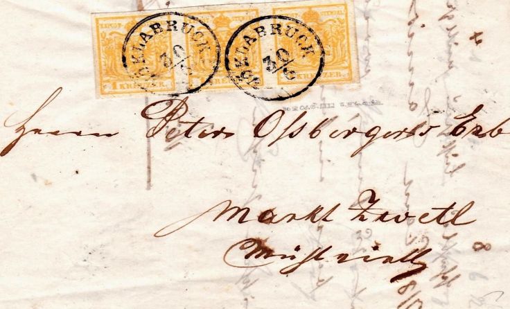 Brief aus Vöcklabruck von 1858