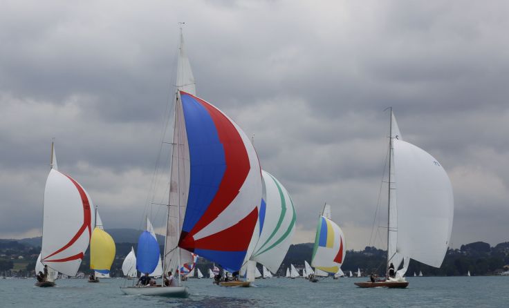 Das Feld der Boote auf Vorwindkurs Foto: Sport Consult, Gert Schmidleitner