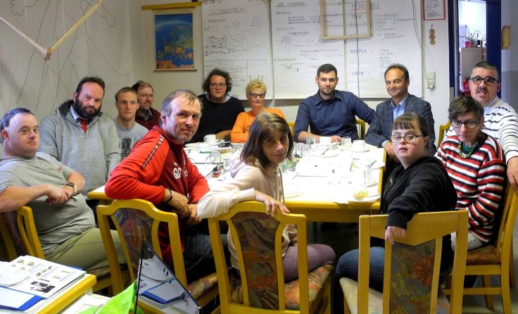 Treffen in der Lebenshilfe Werkstätte in Regau. Foto: Marktgemeinde