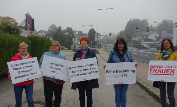 Gewerkschafterinnen fordern gleiche Bezahlung von Frauen und Männern. (Foto: ÖGB)