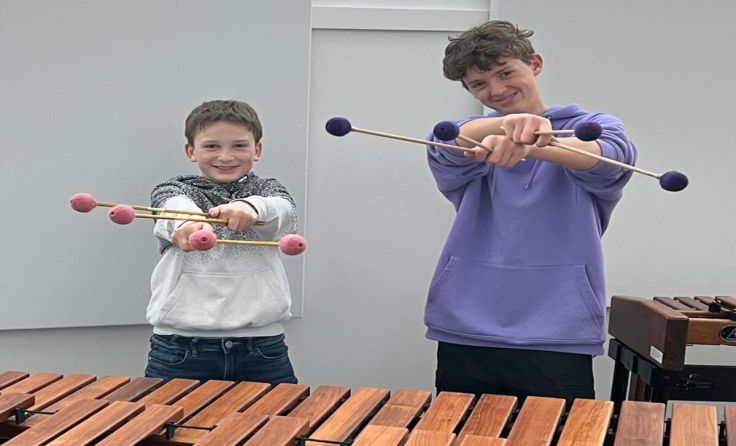 Das Schlagwerk-Duo SICO konnte begeistern (Foto: LMS Frankenmarkt)