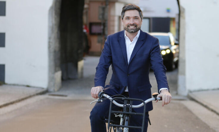 Bürgermeister Peter Schobesberger ruft zum Radfahren auf. (Foto: Erich Steinwendner)