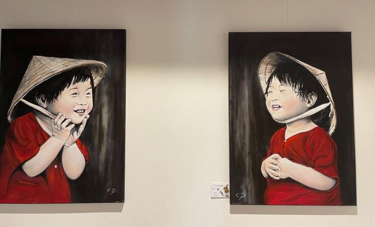 Arbeiten von Cornelia Pilz, zu sehen in der Rathausgalerie Seewalchen (Foto: Privat)