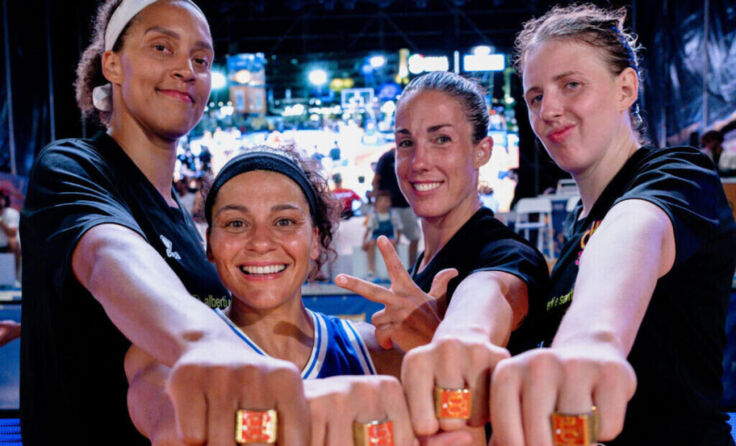 Das Siegerteam DKB 3x3 mit Sarah Sagerer (r.) (Foto: 3x3italia.fip.it)