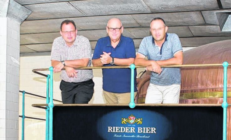 Die Chefs der Brauerei Ried (v. l.): Josef Niklas, Wilhelm Bauböck, Christian Aigner