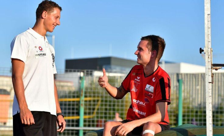 Siegfried Meschnig (r.) beim Training mit dem Mehrkämpfer Lukas Reiter (LAG Ried)