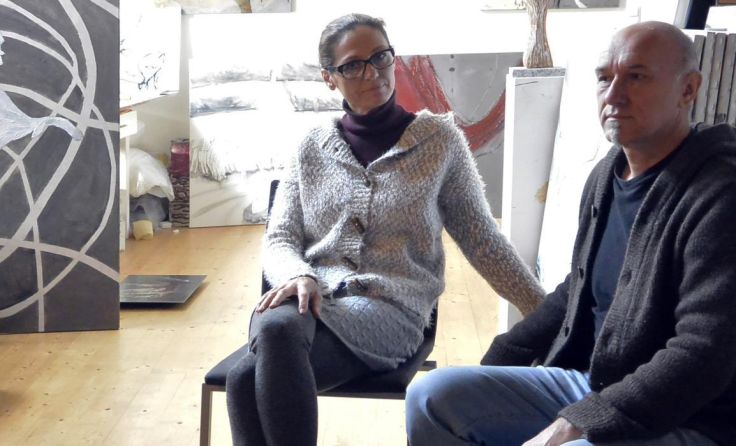 Marion Kilianowitsch und Walter Kainz in ihrem Atelier in Pramet