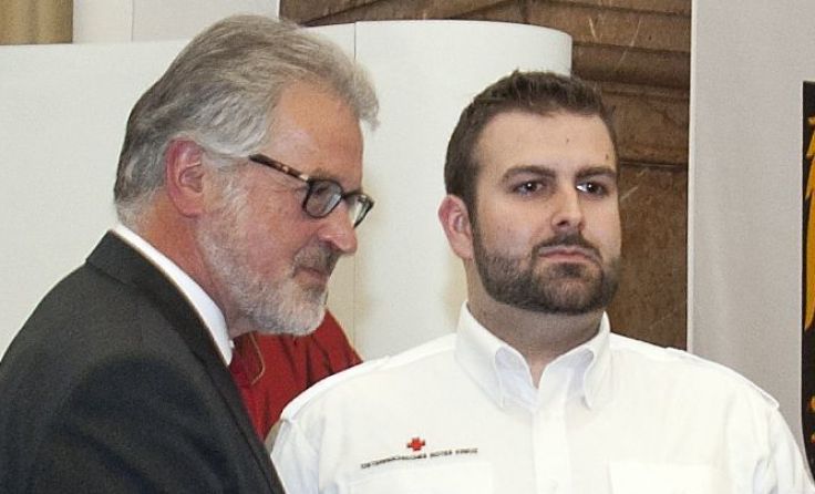 Christian Dobler-Strehle mit Rot-Kreuz-Präsident Walter Aichinger (Fotos: Rotes Kreuz)