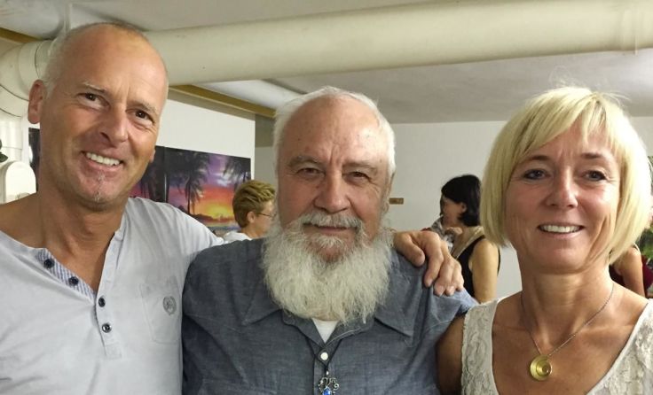 Tibor Putnoki (M.) mit Kurt und Uschi Hörtenhuber