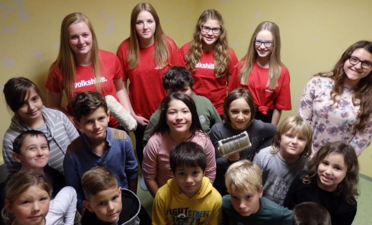 Drei Tage lang halfen die fünf Schülerinnen tatkräftig mit. 