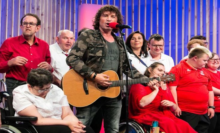 Uraufführung des Special-Olympics-Songs (Foto: Roland Pelzl / Cityfoto)