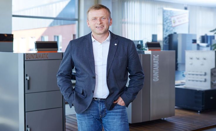 Günther Huemer, Mitglied der Geschäftsleitung der Guntamatic Heiztechnik GmbH (Foto: SV Ried)