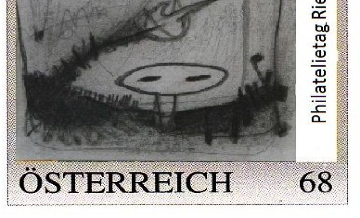 Briefmarkenentwurf des Malers Günter Patoczka