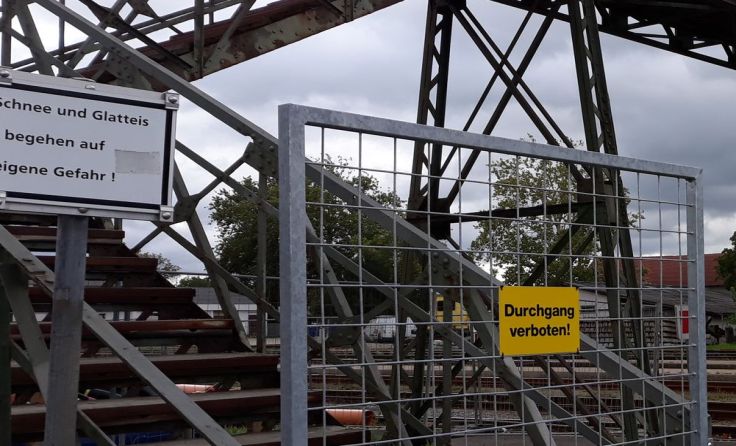 Der Steg bleibt geschlossen. (Foto: Tips/Horn)