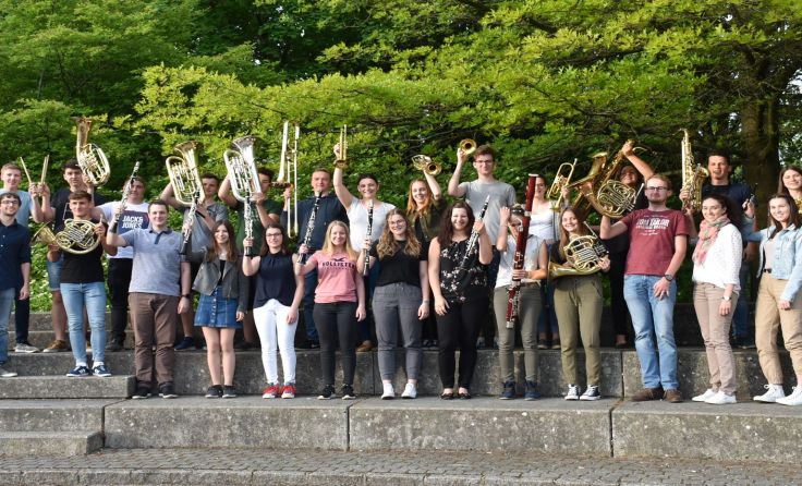 Das Bezirksjugendorchester 2019 übte fleißig. (Foto: Karl Schwandtner)