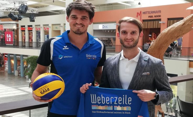 Peter Eglseer mit Weberzeile-Manager Christoph Vormair (Foto: UVC)