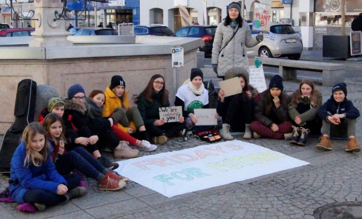 Erster Rieder Klimastreik 2020 (Foto: FFF Ried)