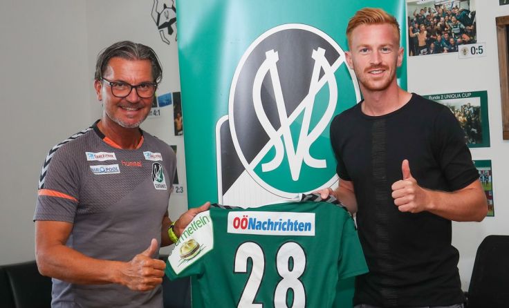 Trainer/Sportdirektor Gerald Baumgartner mit Thomas Reifeltshammer (Foto: SVR / Scharinger)
