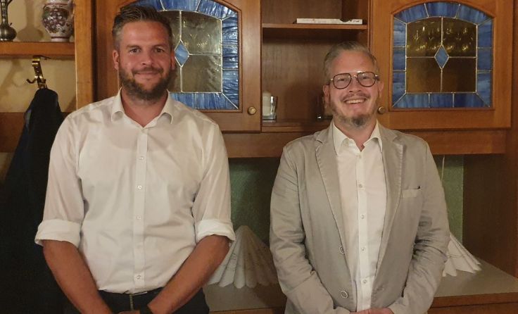 Der neue Obmann Dominik Kriegner mit seinem Stellvertreter Philipp Mandl (Foto: FPÖ)