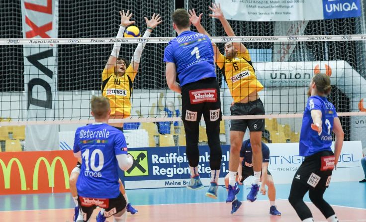 Der UVC Weberzeile Ried besiegte TJ Sokol Wien V mit 3:1 Sätzen. (Foto: Scharinger)