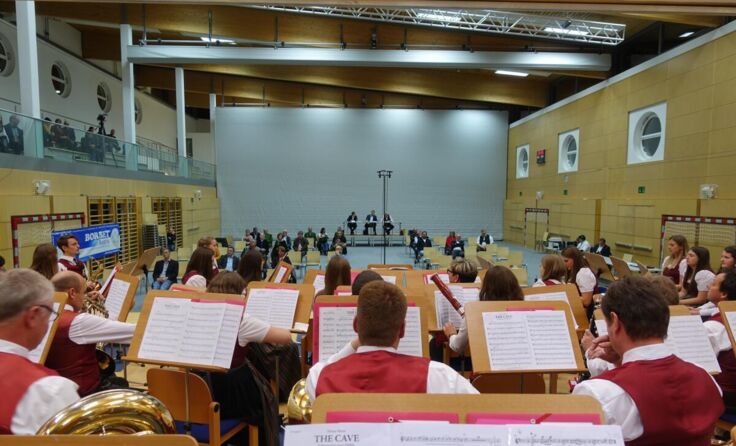Die Trachtenkapelle beim Wertungsspiel (Foto: Sandra Esterer)