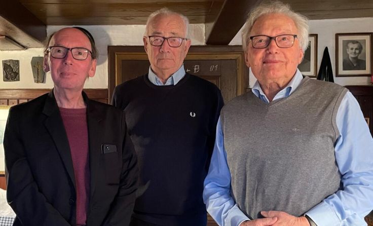 Ehrung (v. l.): Martin Demmelbauer, Herwig Leibinger, Hans Huber (Foto: Gaby Grausgruber)