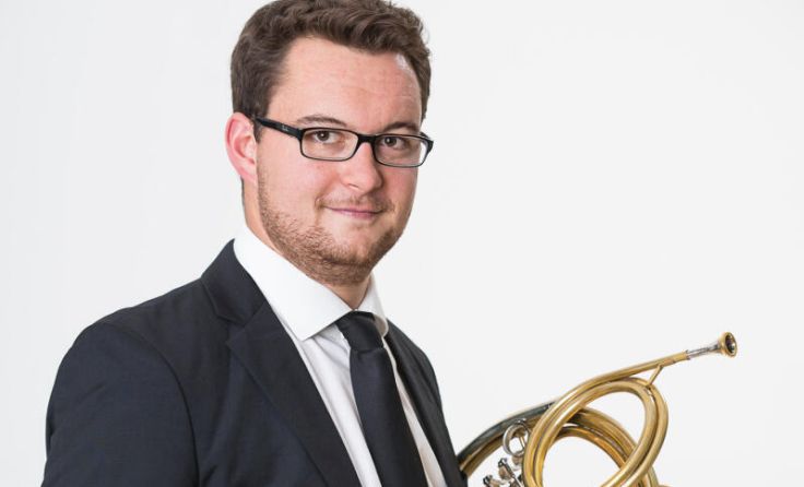 Der Senftenbacher Hornist Klaus Leherbauer (Foto: Wolfgang Zopf)