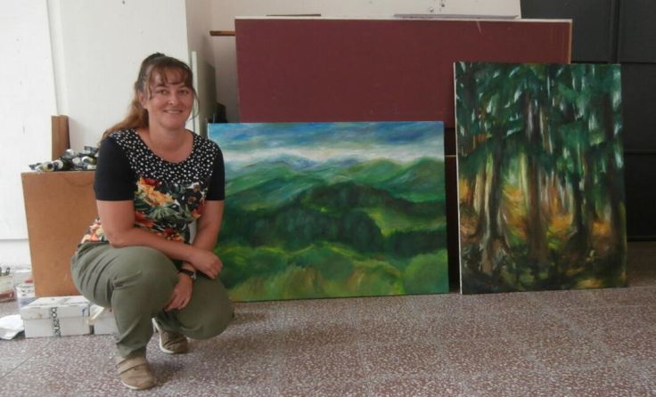 Pamela Ecker in ihrem Atelier (Foto: Ecker/Privat)