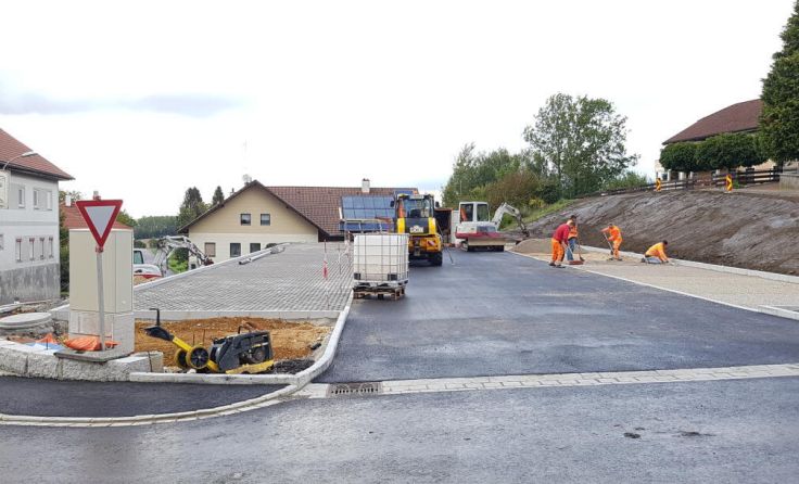Arbeiten am Rabauerparkplatz (Foto: Gemeinde Pattigham)