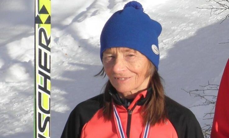 Ulrike Roder bei einer ihrer zahlreichen Siegerehrungen (Foto: privat)