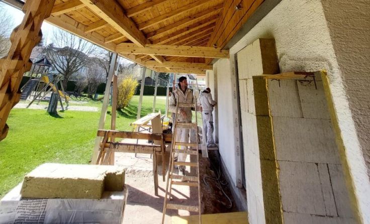 Die sandgestrahlte Terasse (Foto: Union Hohenzell)