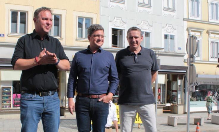 Aufbruchstimmung bei Besuch des neuen SPÖ-Chefs Andreas Babler in Ried