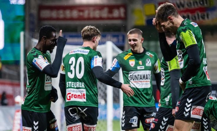 Dreimal Jubel für die SVR beim Spiel gegen Bregenz (Foto: GEPA pictures / Christian Moser)