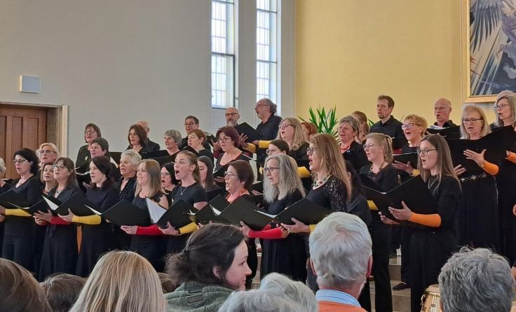 Der Riedbergchor singt Besinnliches und Schwungvolles. (Foto: Herbert Bertich)