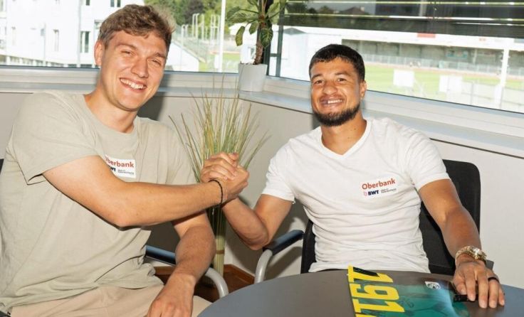 SVR-Sportdirektor Lukas Brandl und Yusuf Maart (Foto: SVR/Stüber)