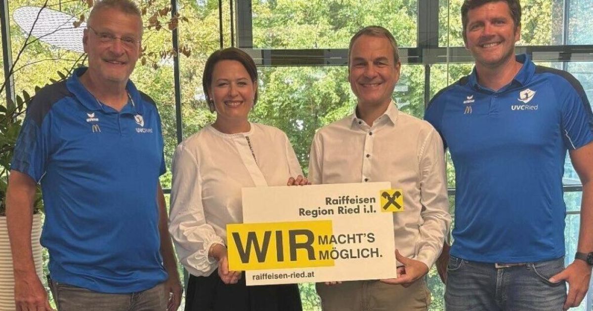 Raiffeisenbank remains premium sponsor of UVC Ried for three years