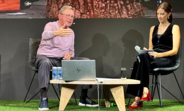 Ralf Rangnick und Moderatorin Katharina Anna Ecker (Foto: Horn)